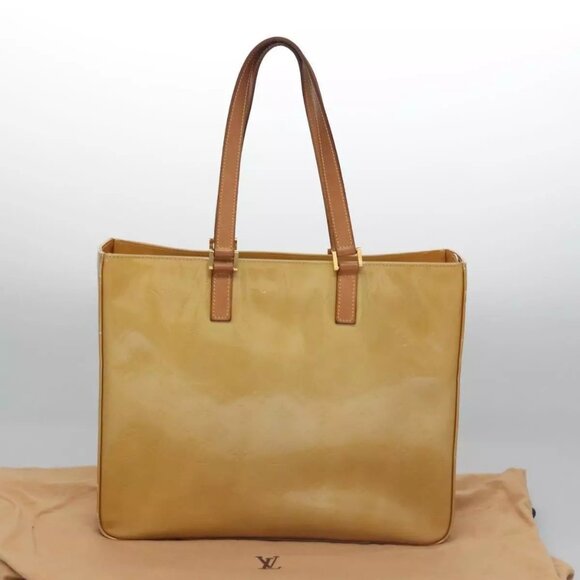 LOUIS VUITTON Monogram Vernis Columbus Tote Bag Beige M91023 LV Auth th5734 - Picture 14 of 16